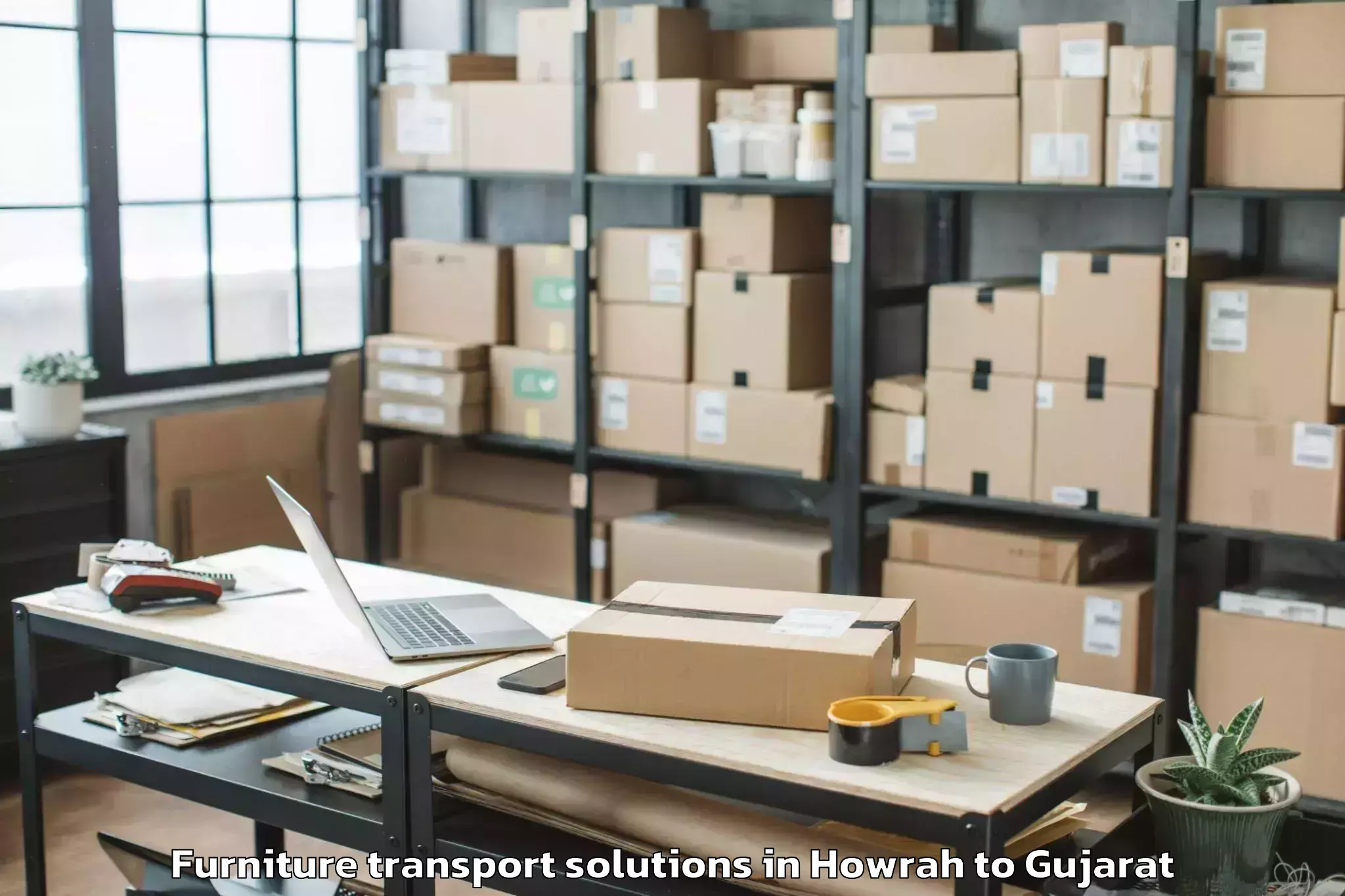 Professional Howrah to Kankanpur Furniture Transport Solutions